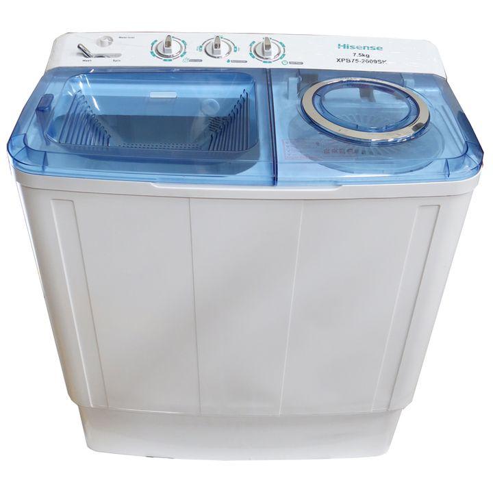 Hisense 7.5Kg Twin Tub Washing Machine WSQB753W 1 Hisense 7.5Kg Twin Tub Washing Machine WSQB753W