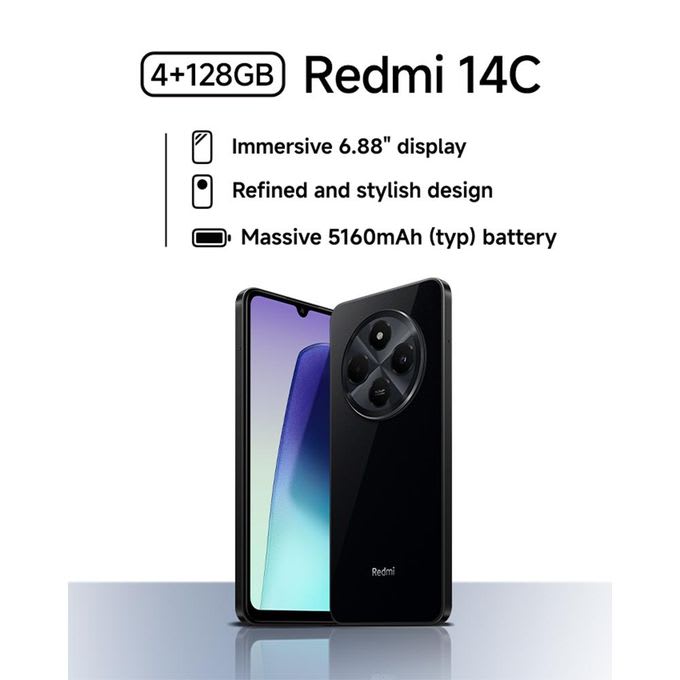 Xiaomi Redmi 14C, 6.88 inch - Black 2 Xiaomi Redmi 14C, 6.88 inch - Black - Image 2