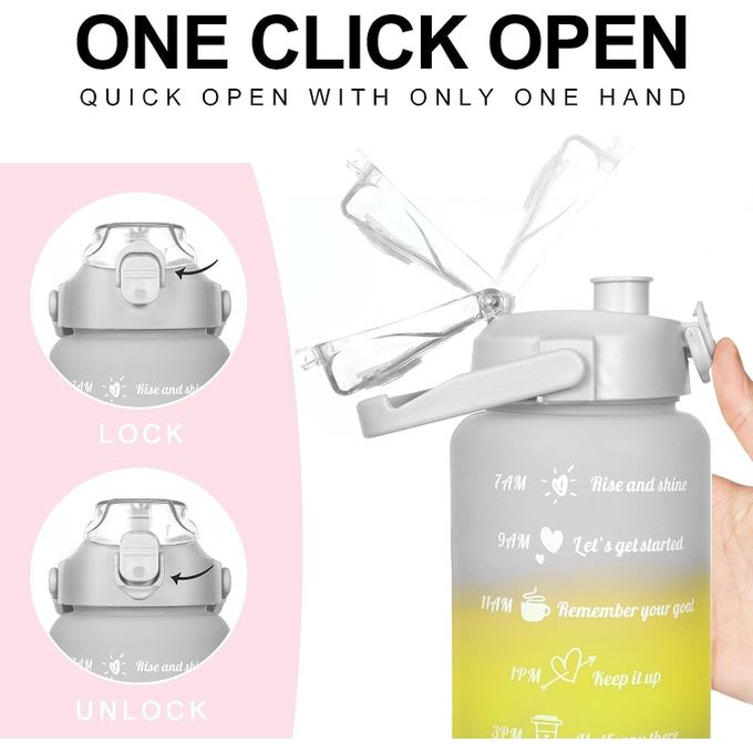 KipFit 3-in-1 Set Water Bottle Motivational Sports Leakproof Bottle 3 KipFit 3-in-1 Set Water Bottle Motivational Sports Leakproof Bottle - Image 3