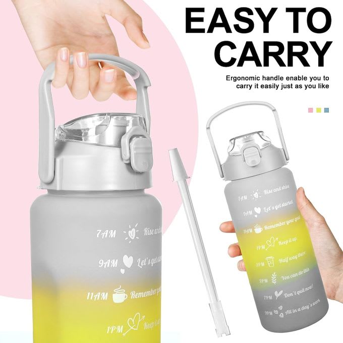 KipFit 3-in-1 Set Water Bottle Motivational Sports Leakproof Bottle 4 KipFit 3-in-1 Set Water Bottle Motivational Sports Leakproof Bottle - Image 4