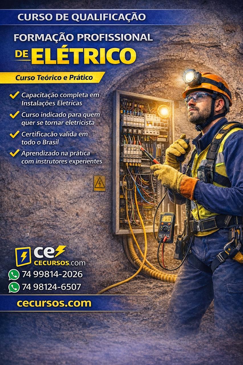 🔰✅CURSO DE ELETRICISTA + NR-10 R$ Valor 590,00.