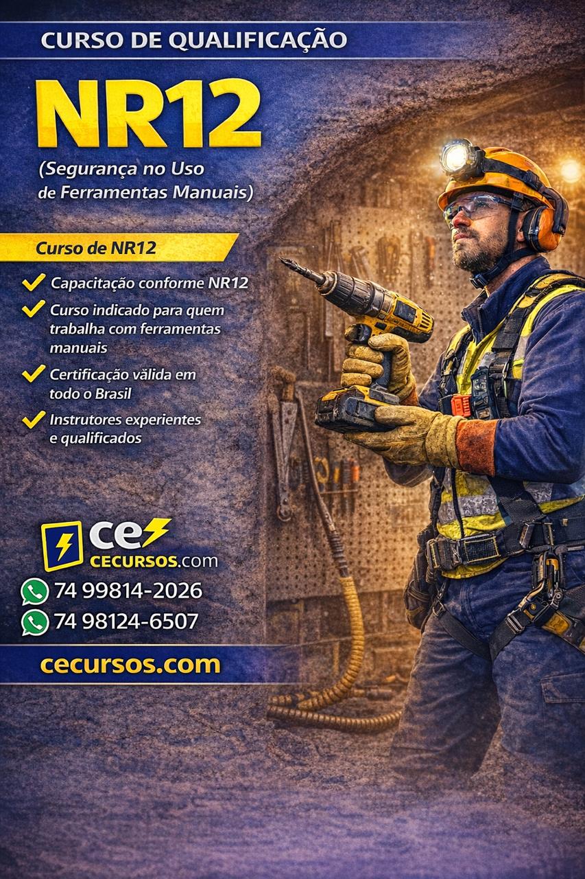 ✔🚜🛠⚙NR-12 SEGURANÇA USO DE FERRAMENTAS MAUAIS.