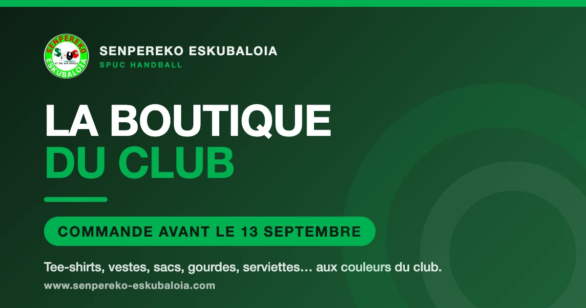 La boutique du club est ouverte