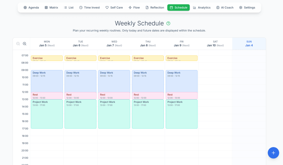 Schedule View