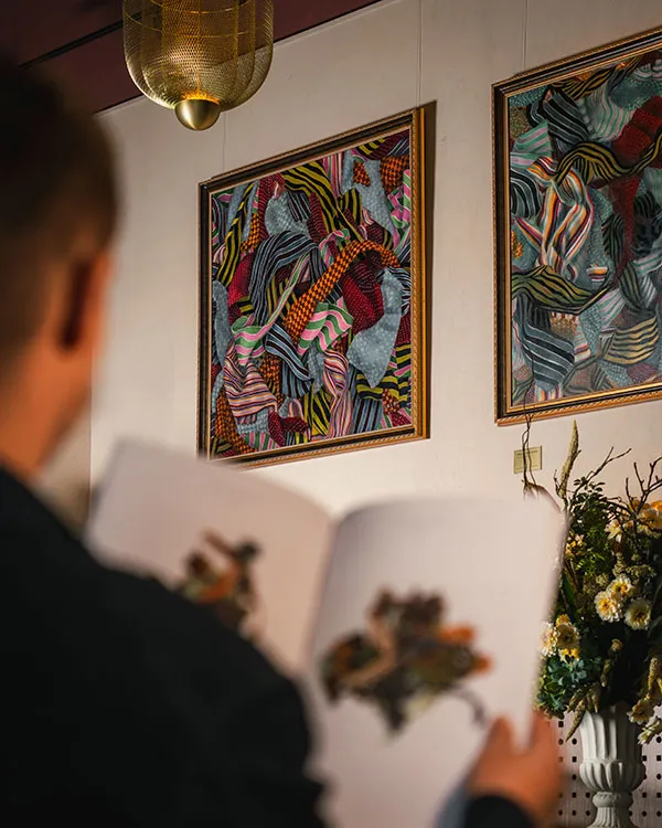 Christopher Cuseo’s art at Three Cuts Steakhouse & Bar