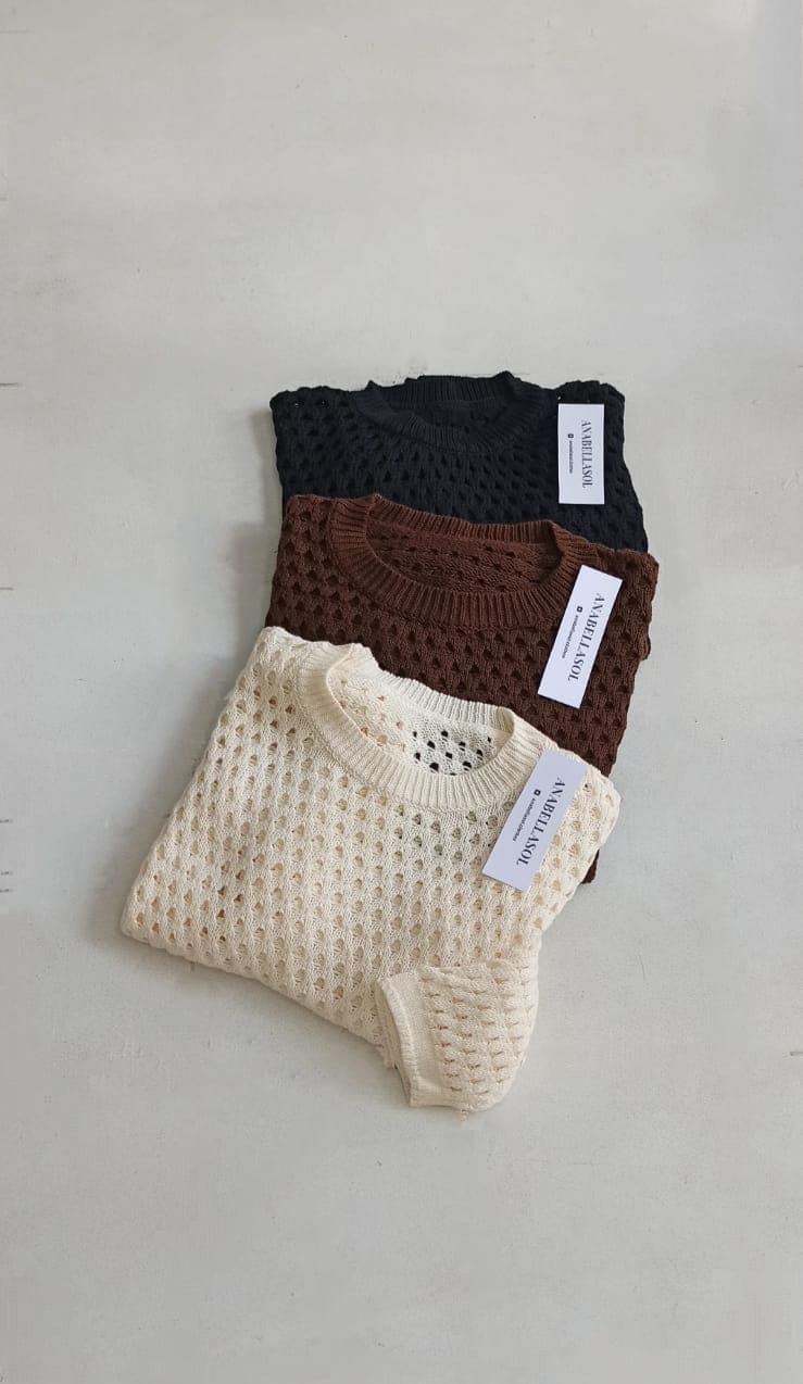 Sweater calado crop miniatura 2