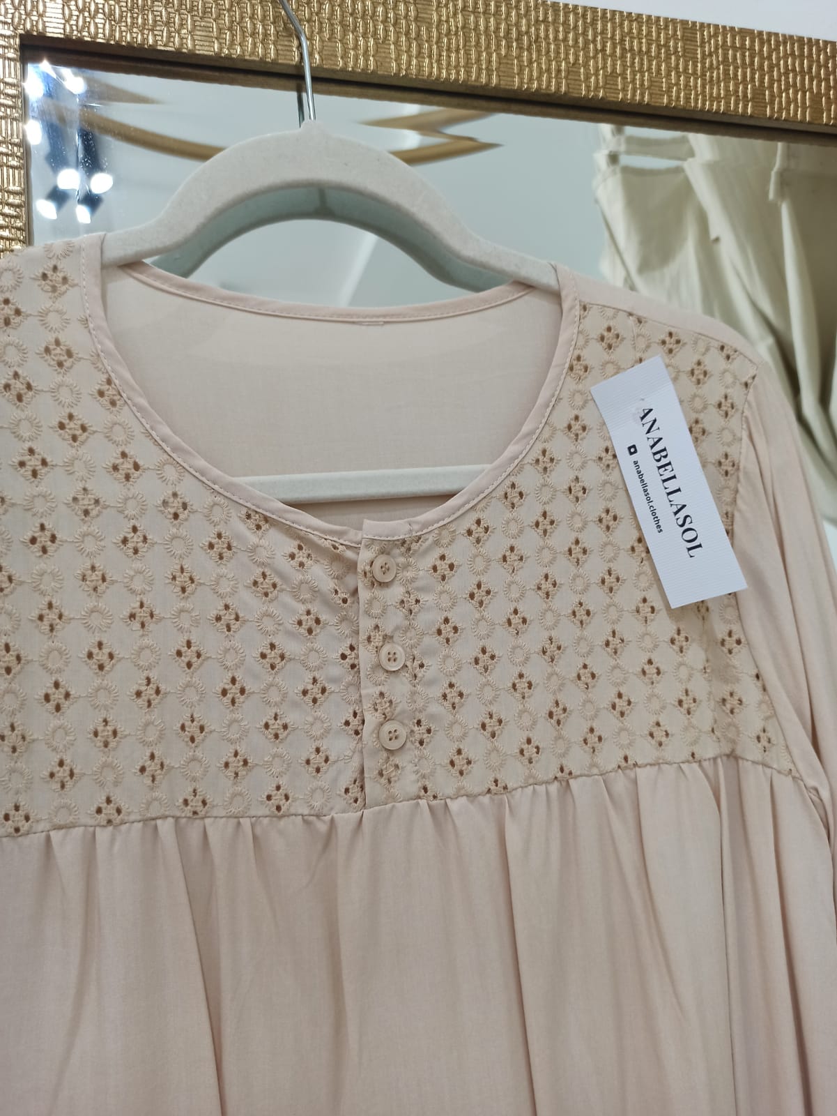 Blusa manga larga broderi miniatura 2