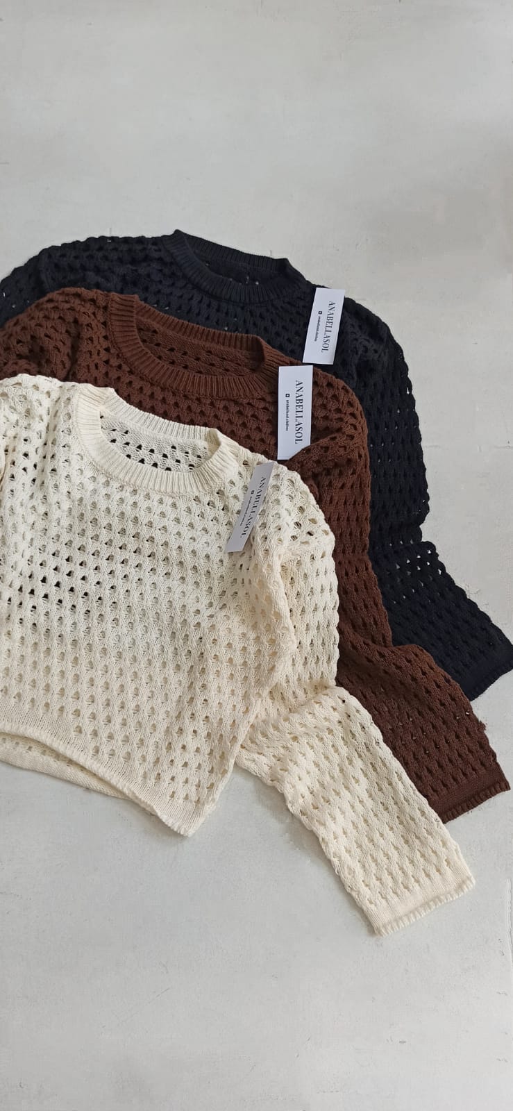 Sweater calado crop miniatura 3