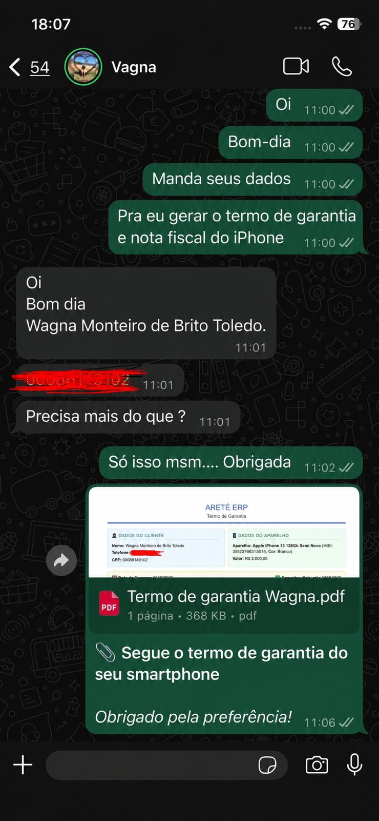 Compra de iPhone 13