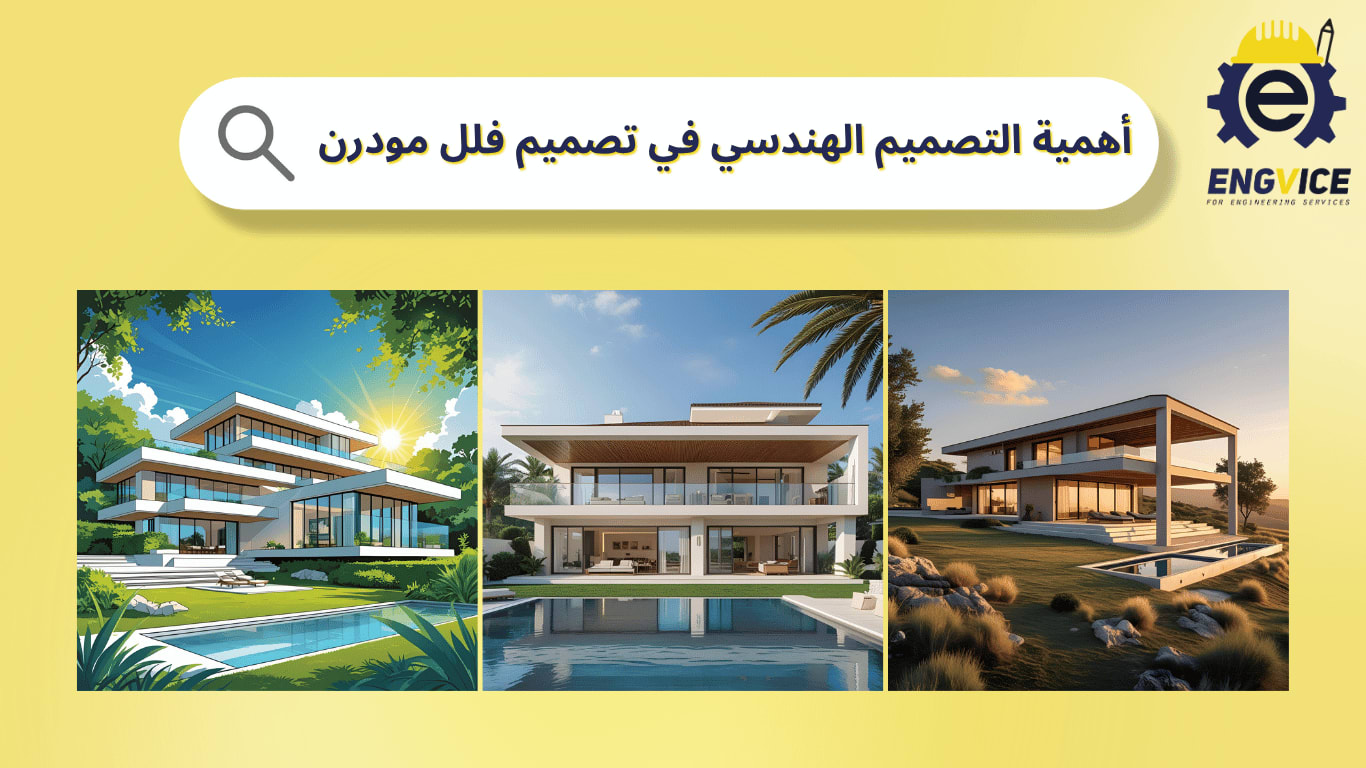 أهمية التصميم الهندسي في تصميم فلل مودرن