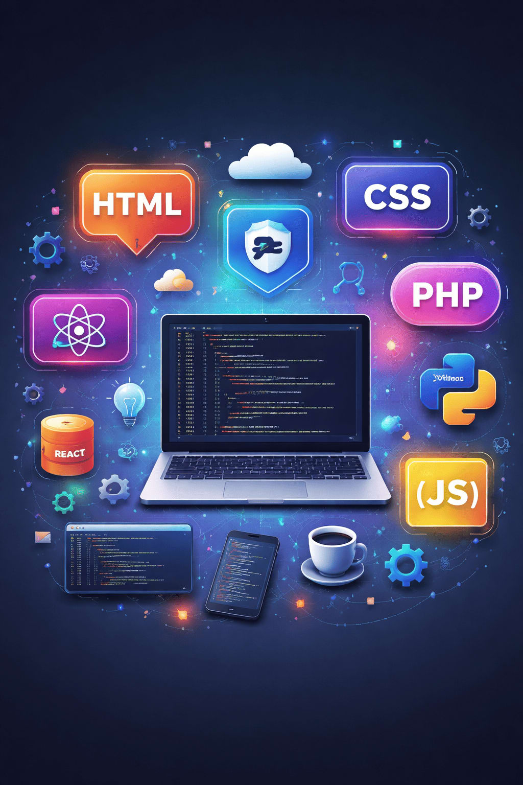 ما هي اللغات المستخدمة في تصميم المواقع ؟ - ENGVICE