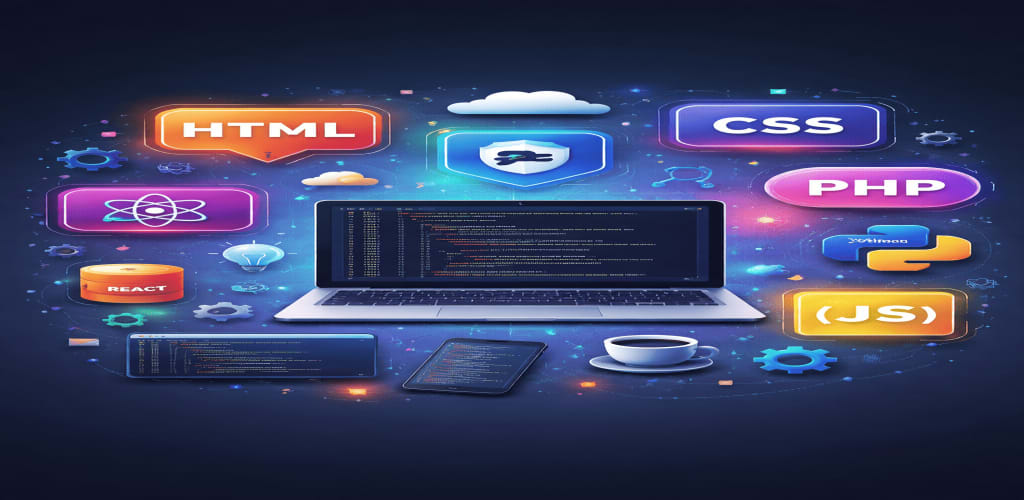 ما هي اللغات المستخدمة في تصميم المواقع ؟ - ENGVICE