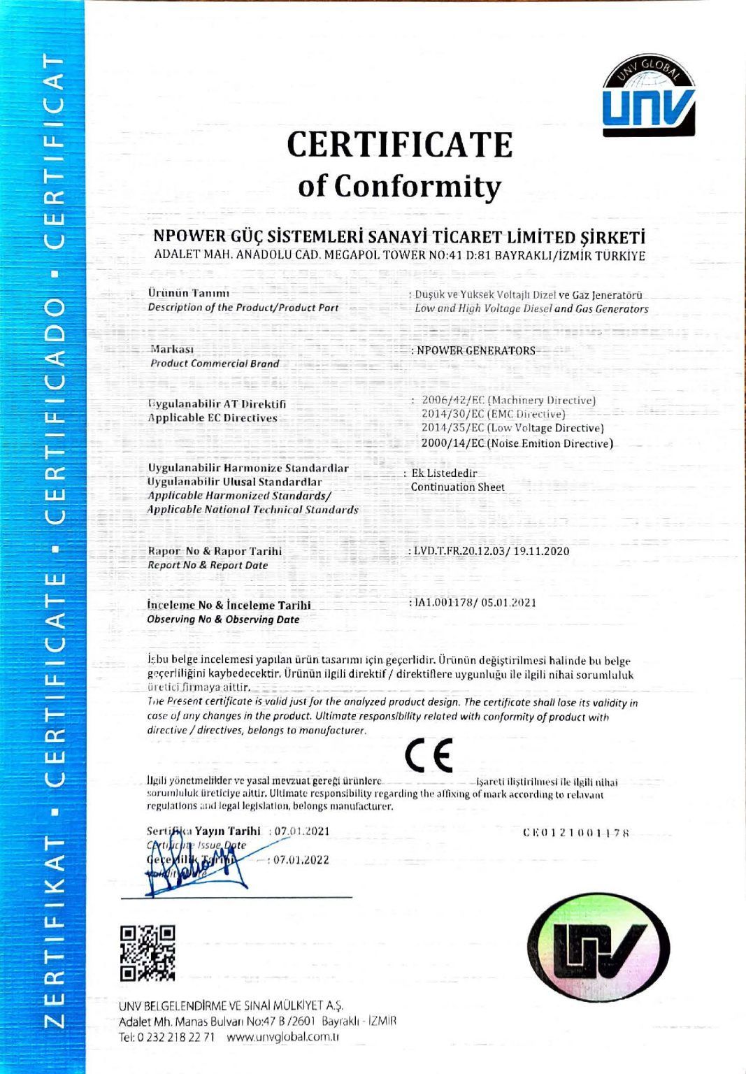 CE Certificate