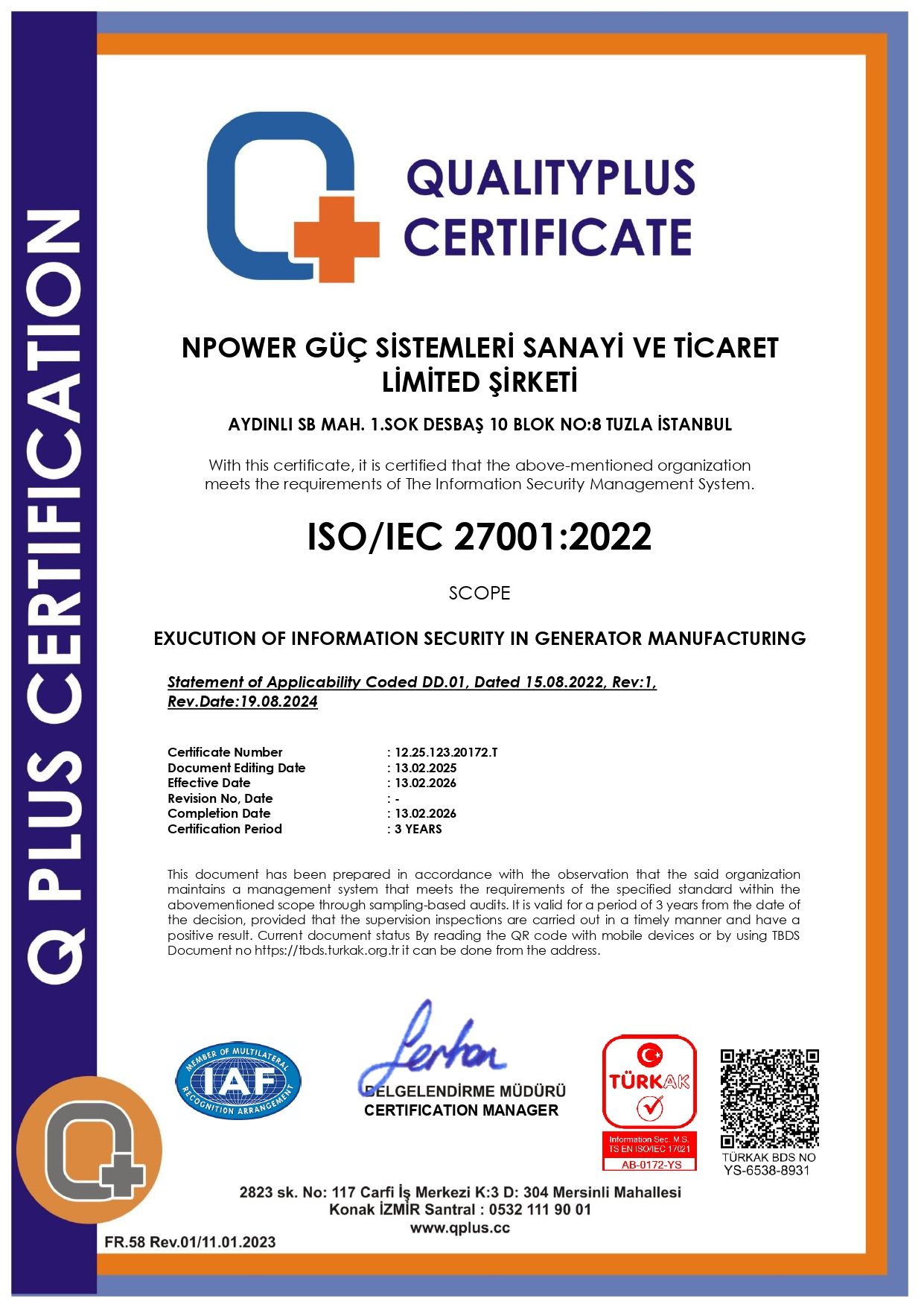 ISO/IEC 27001:2022