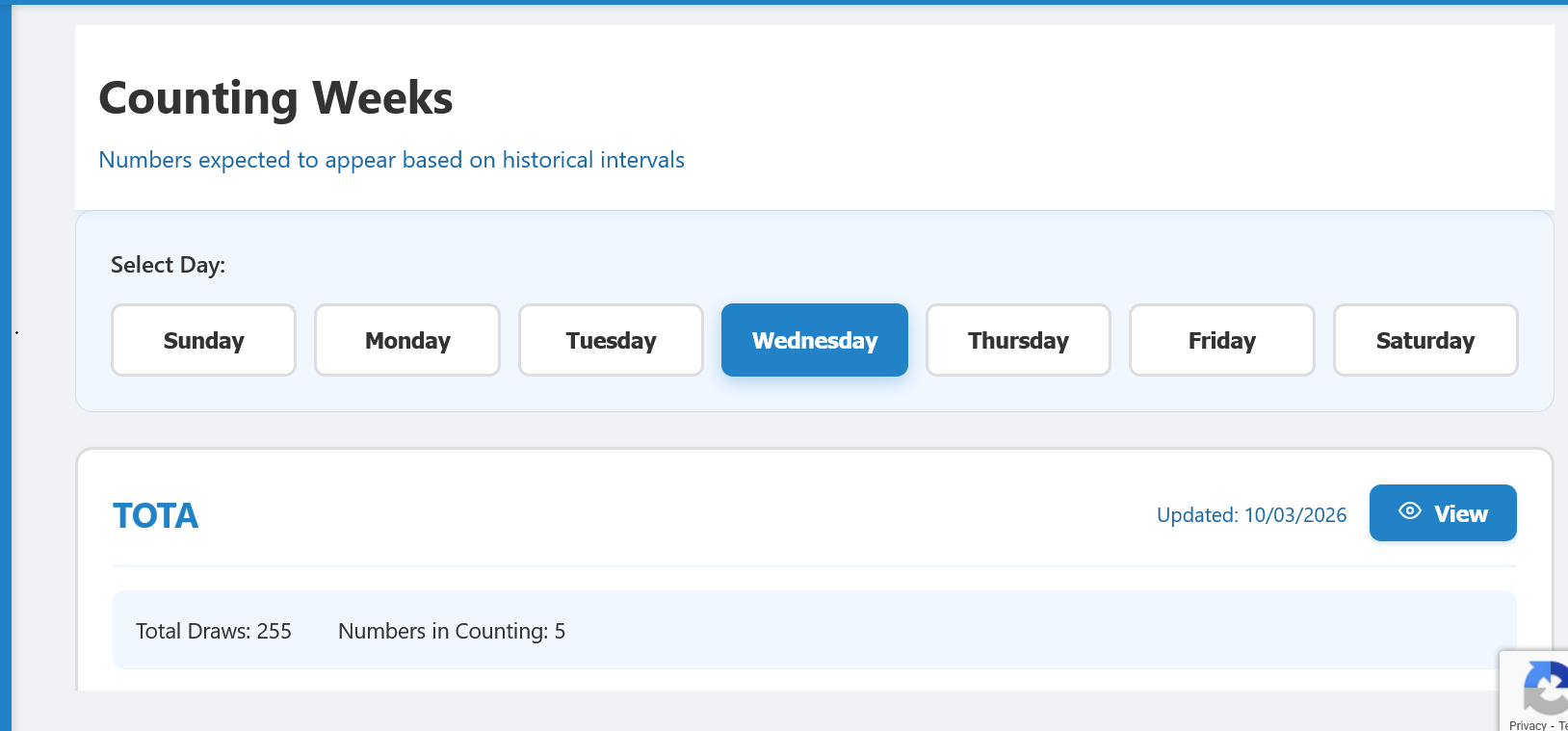 Counting Weeks UI