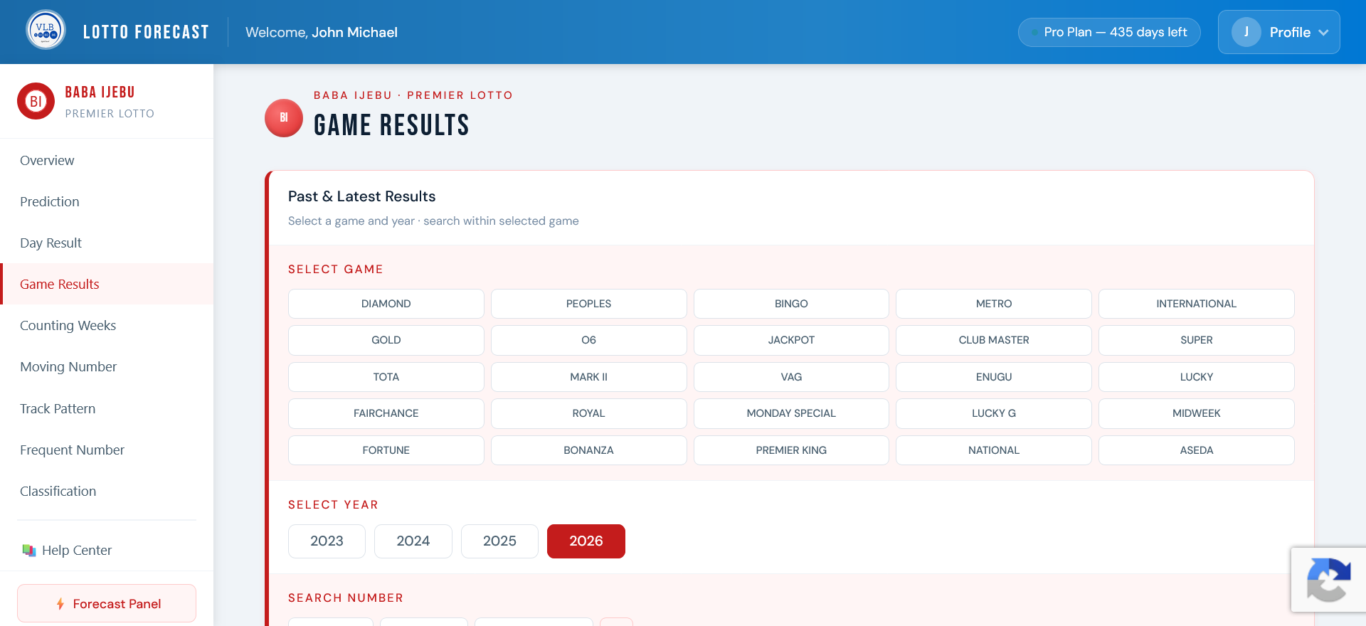 Lotto Forecast Web App