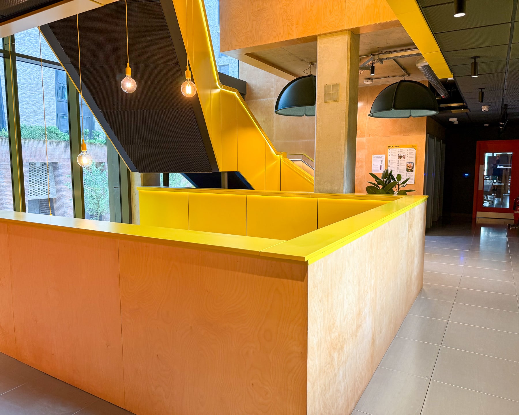 Reception and lobby at Plus X Innovation Brighton