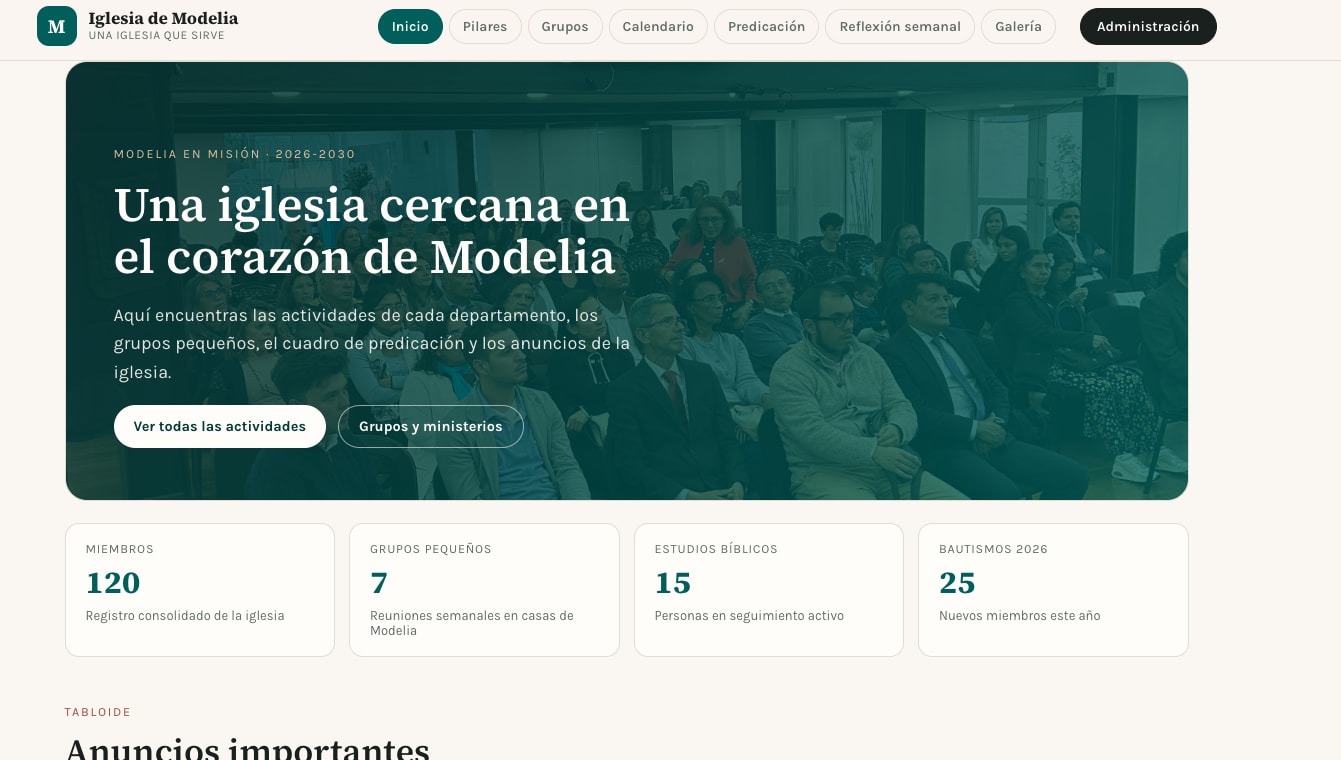 Pagina Web - IASD Modelia Bogota