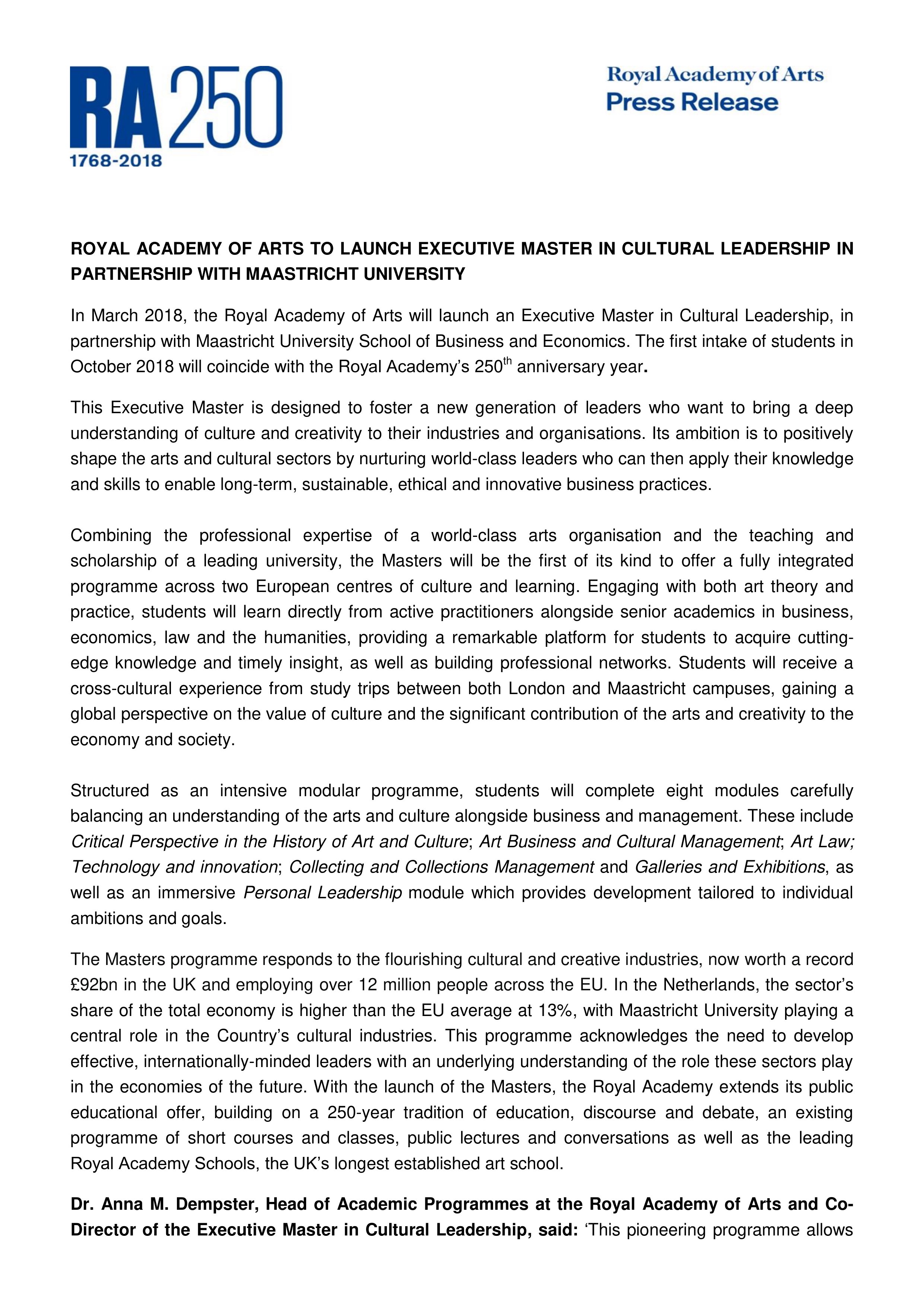 Press+Release+RA+Executive+Master+Cultural+Leadership