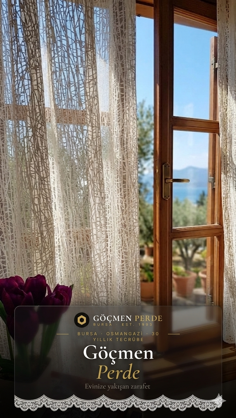 Örme Tül Perde Cam Kırığı Desen 2. görsel
