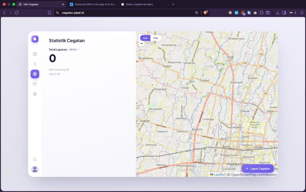Crowdsource aplikasi untuk sharing lokasi cegatan : https://cegatan.pipel.id