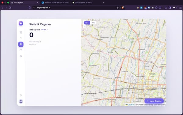 Crowdsource aplikasi untuk sharing lokasi cegatan : https://cegatan.pipel.id