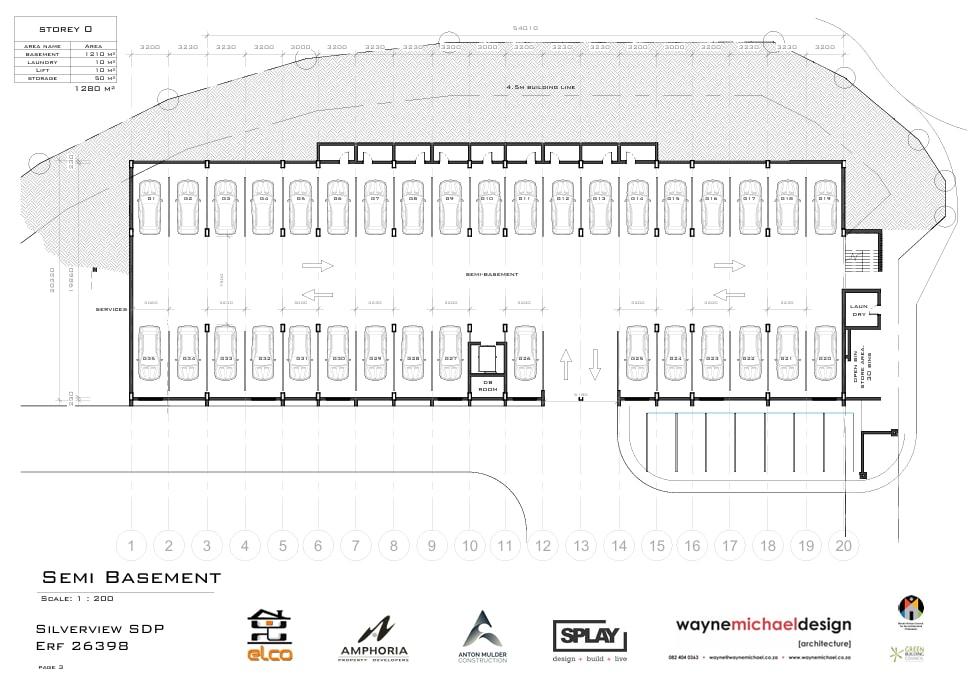 Semi-basement floor plan