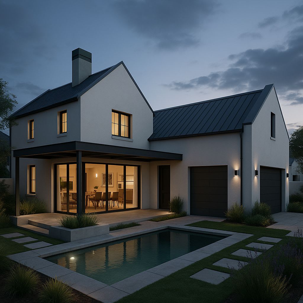 Backyard and pool