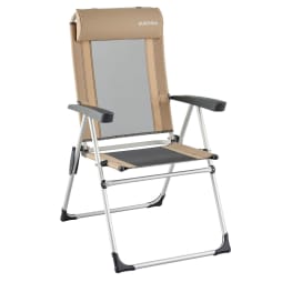 Fauteuil pliant confortable pour le camping - inclinable - acier/aluminium - QUECHUA