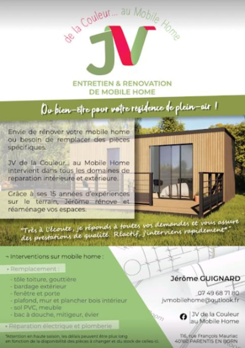 JV DE LA COULEUR AU MOBILE HOME