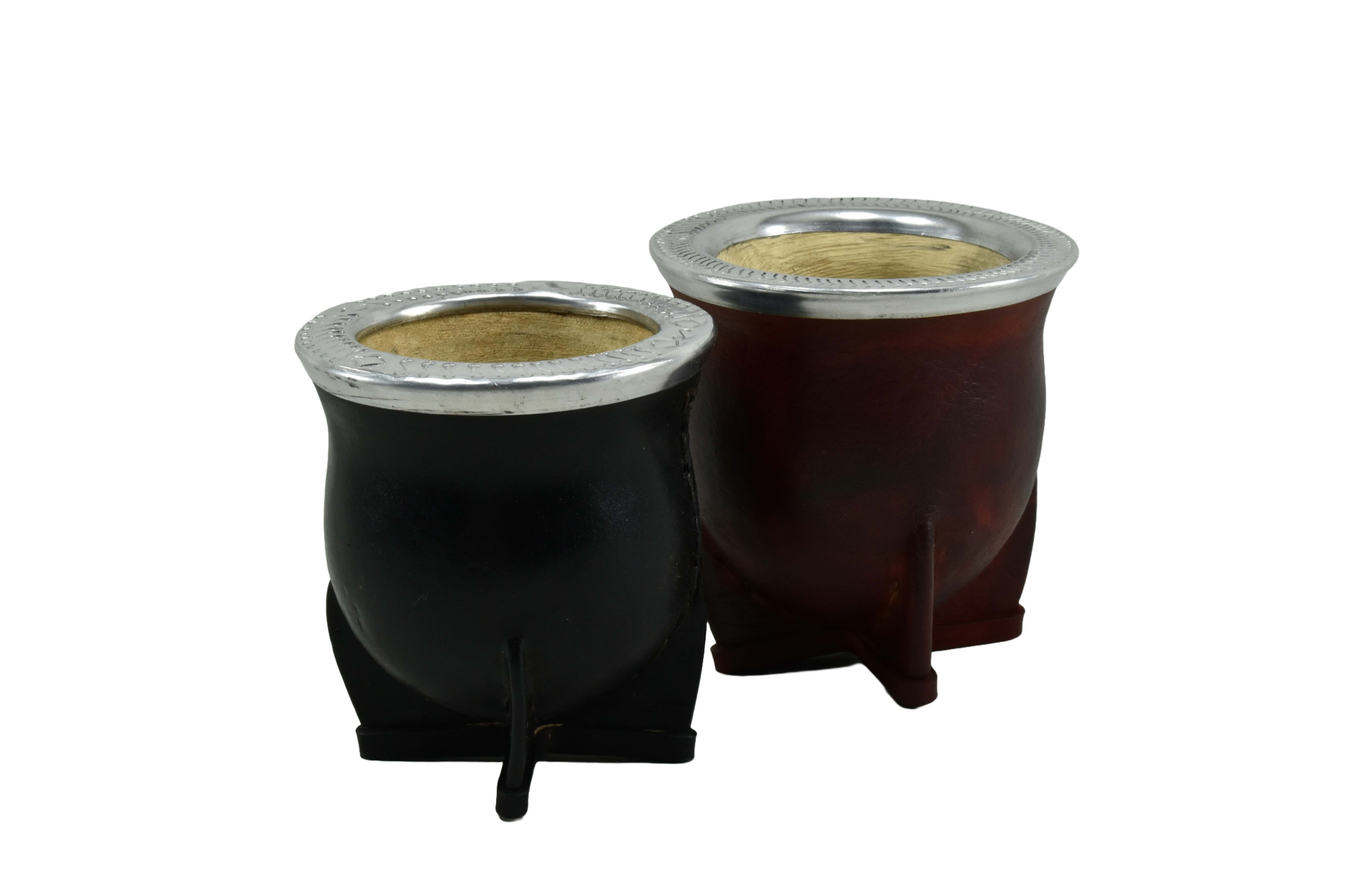 MATE CAMIONERO VIROLA DE ALUMINIO CINCELADA