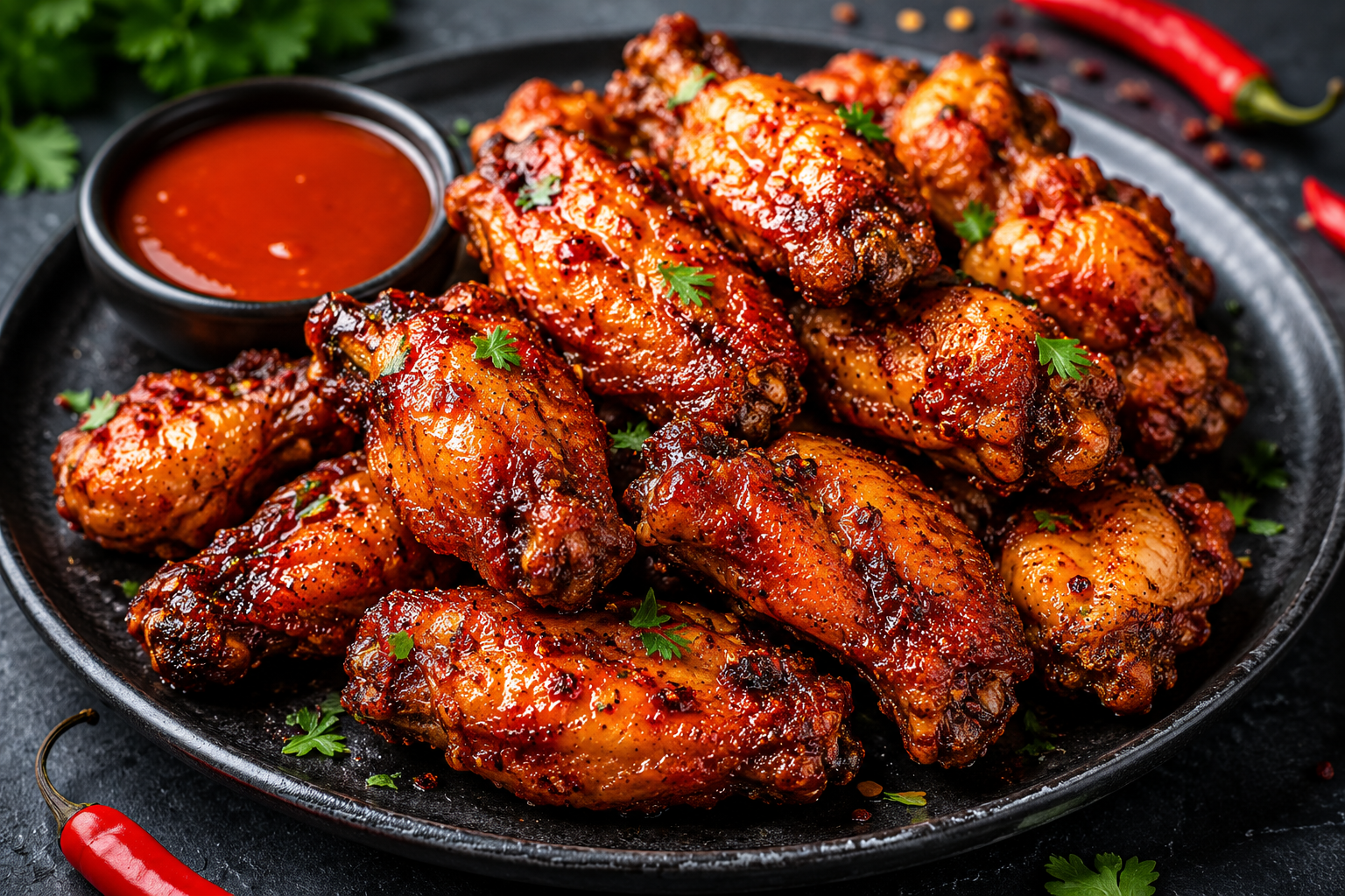 Spicy chicken wings