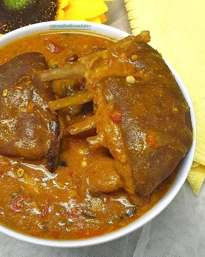 Ogbono Soup With Goatmeat