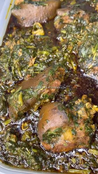 Afang Soup With Goatmeat