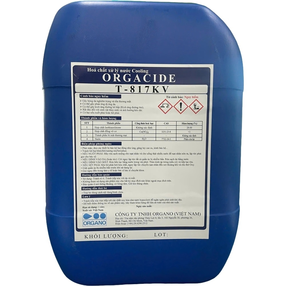 Hóa chất chống rong rêu vi sinh tháp giải nhiệt ORGACIDE-T-817KV - CPE ...
