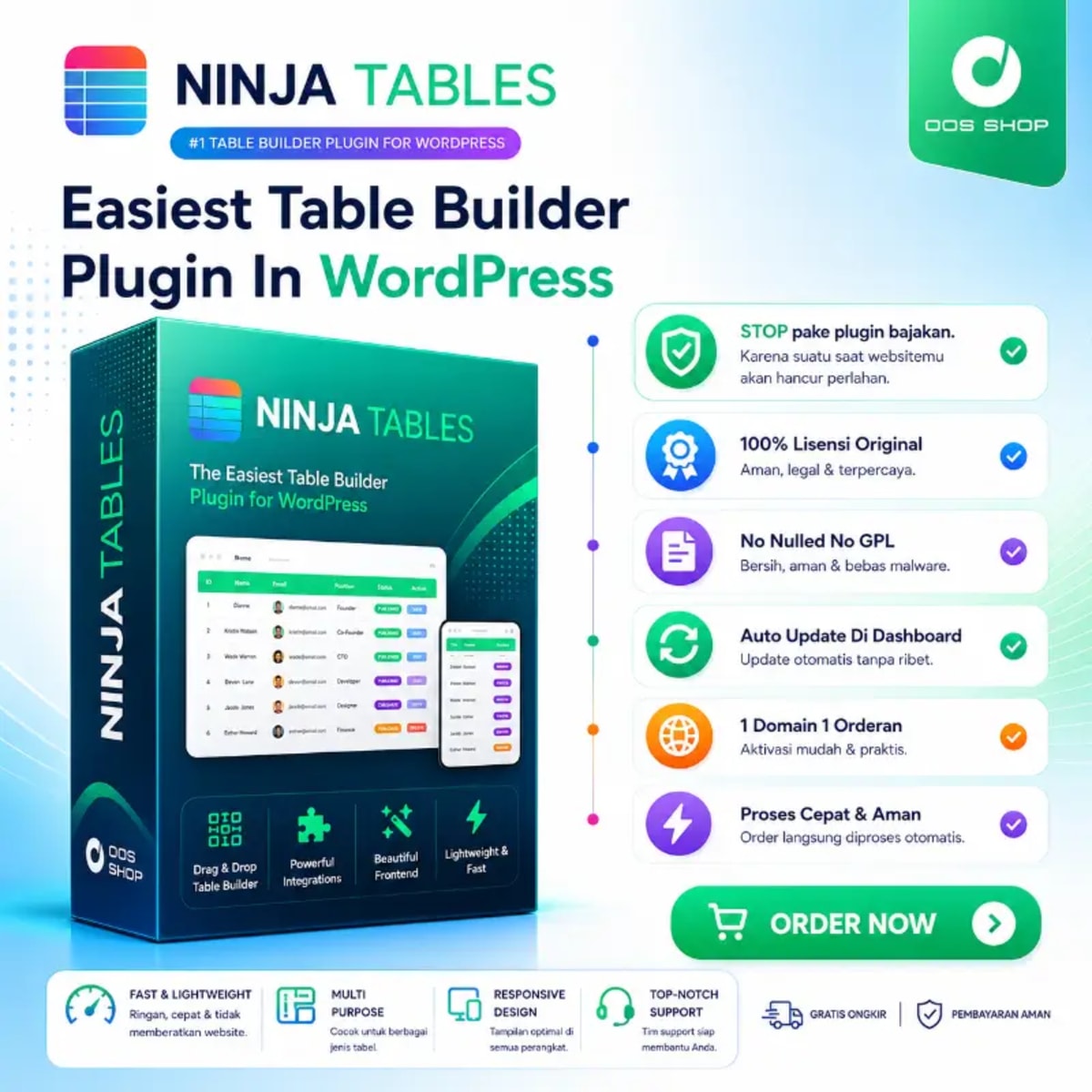 Jasa Instal Ninja Tables Pro