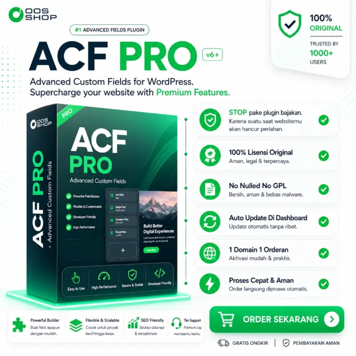 Jasa Instal Advanced Custom Fields – ACF PRO