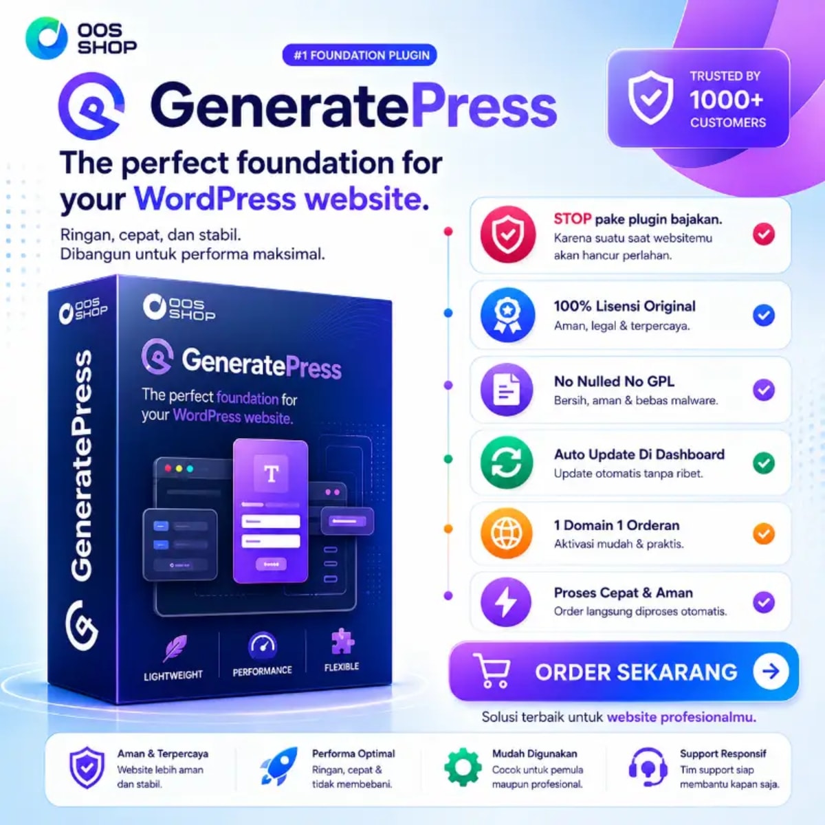 Jasa Instal GeneratePress Pro