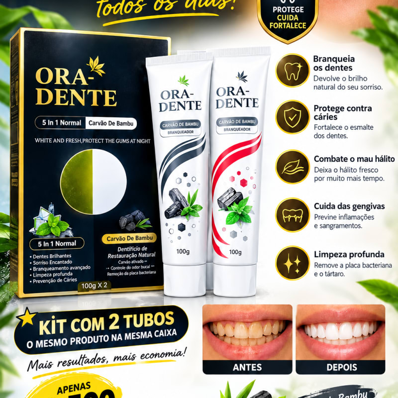 ORA-DENTE  (PARA BRANQUEAMENTO DENTÁRIO)