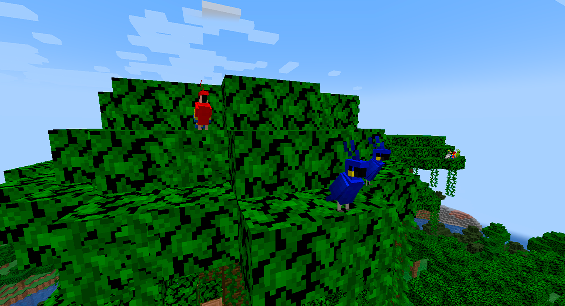 Minecraft parrots