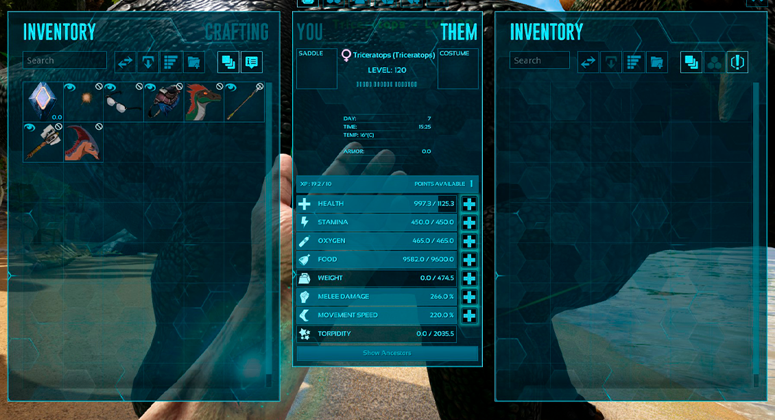 Feeding ARK Triceratops