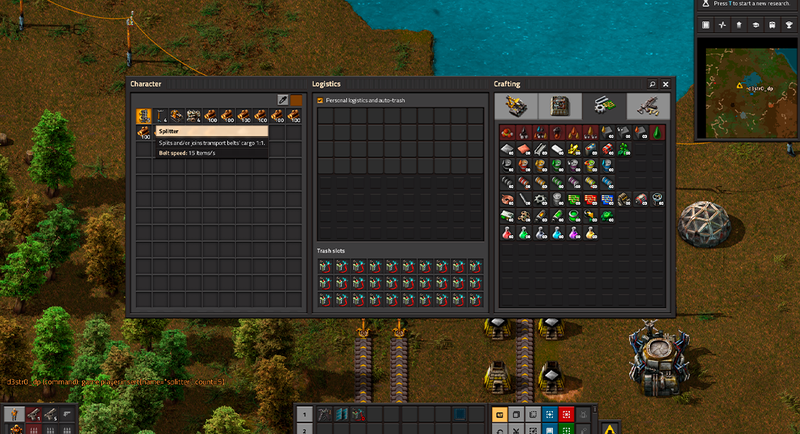 Factorio How to Split a Belt Scalacube