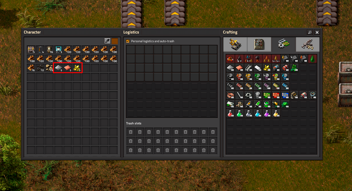 factorio iron copper plates