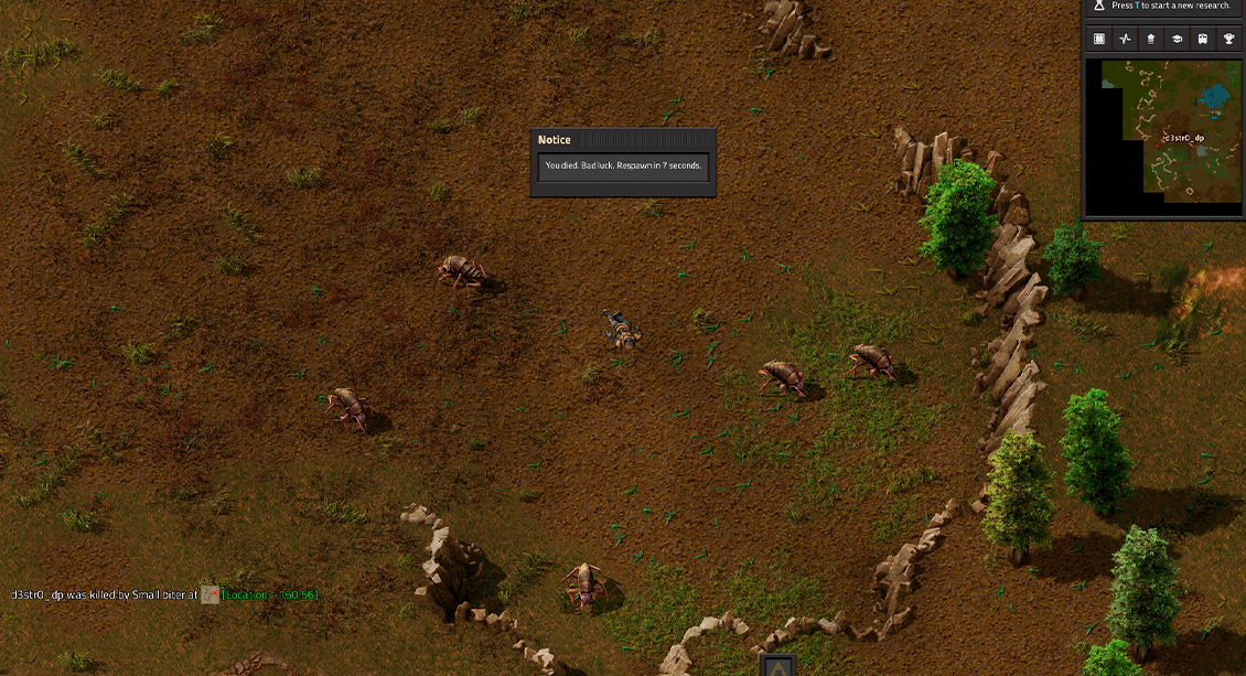 What Happens If You Die in Factorio? Scalacube