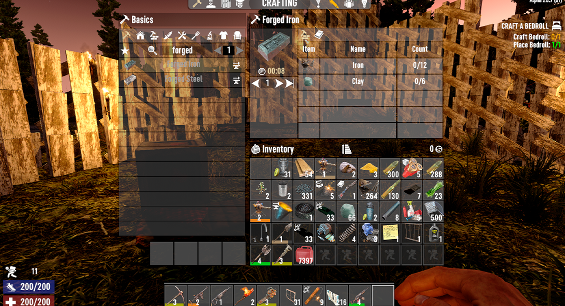 7 Days to Die craft forged iron
