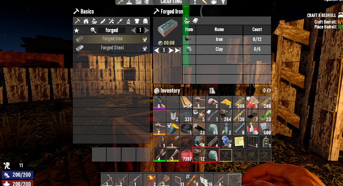 7 Days to Die units , scrap iron