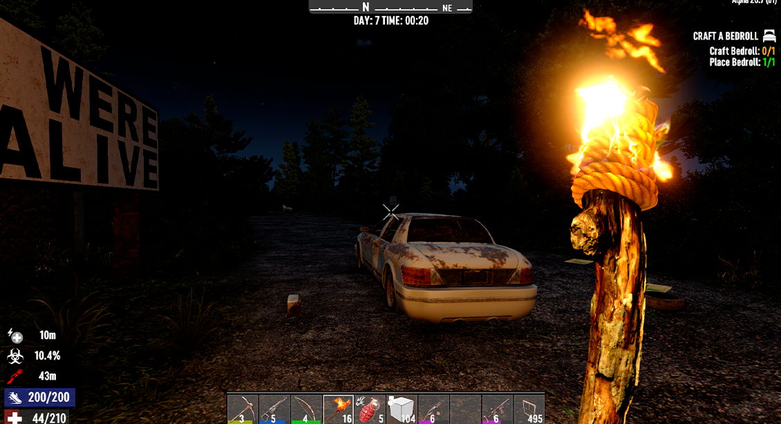 7 Days to Die rusted-out sedan