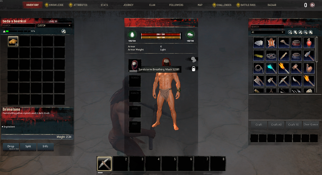 Conan Exiles sandstorm breathing mask