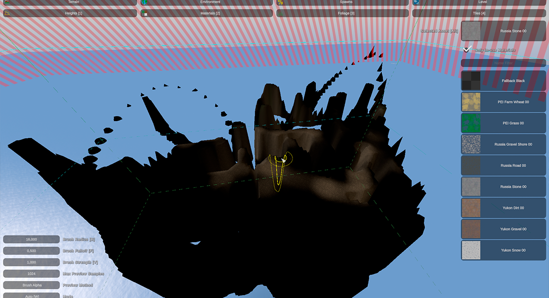 unturned modify terrain