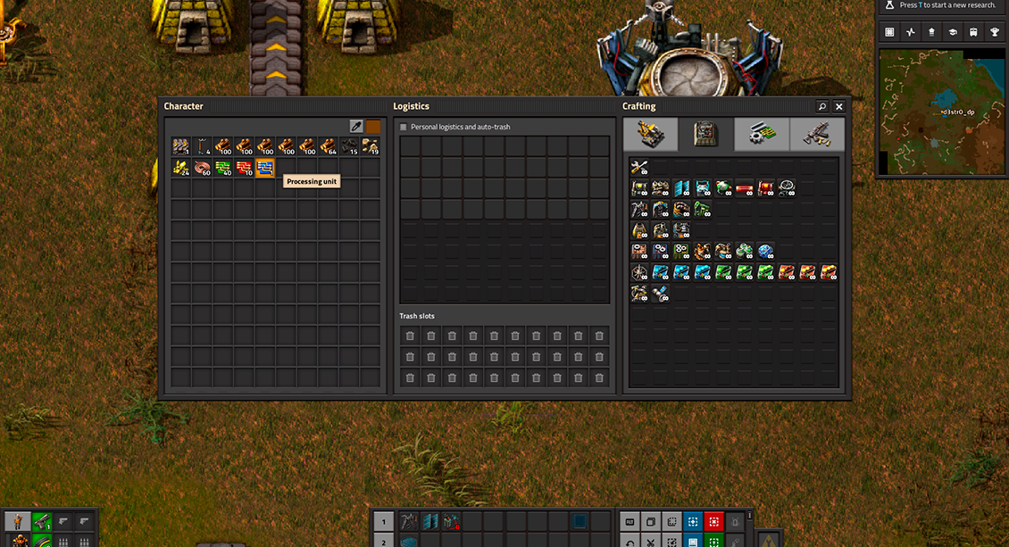 Factorio processing unit